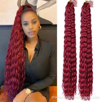long deep curl crochet hair 32inch length deep wave curl braiding hair